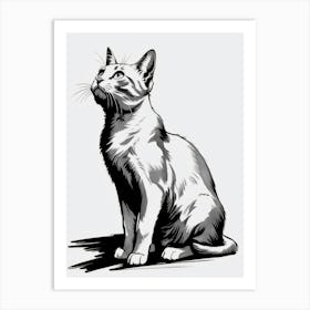 Leonardo Phoenix Create A Minimalist Blackandwhite Ink Drawing 2 (3) Topaz Standard V2 4x Art Print