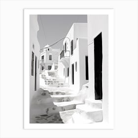 Mykonos, Greece, Photography In Black And White 1 Art Print