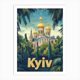 Aihrgdesign A Vintage Travel Poster Of Kyiv 4 Art Print