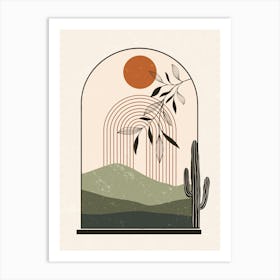 Cactus In The Desert 64 Art Print