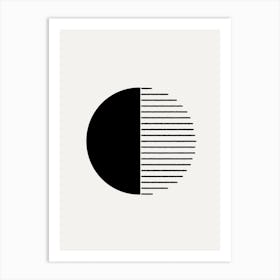 Circle With Lines In Black Art Print
