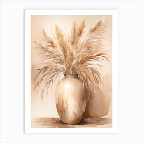 Pampas Grass Watercolor Art Print