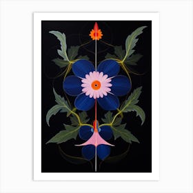 Lobelia 1 Hilma Af Klint Inspired Flower Illustration Art Print