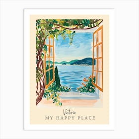My Happy Place Victoria 3 Travel Poster Art Print