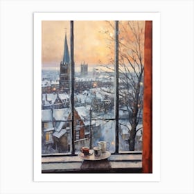 Winter Cityscape Cardiff United Kingdom 1 Art Print