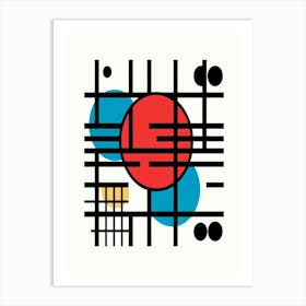 bauhaus geometric print Art Print