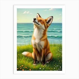 Enjoying A Summers Day (Fox) Art Print