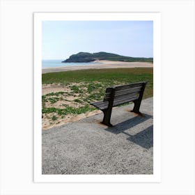 Bench On A Beach Art Print