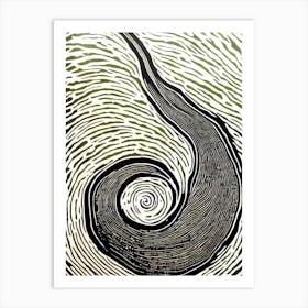 Siphonophore Linocut Art Print