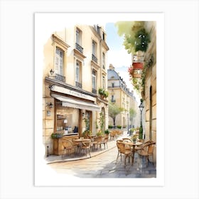 Paris Street Cafe Art Print