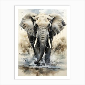 Emerald Sanctuary Elephant In The Wild Art Print