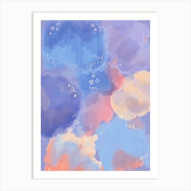 Watercolor Clouds Art Print