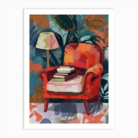 Matisse Inspired, Red Chair, Fauvism Style Art Print