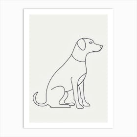 Dog Sitting 1 Art Print