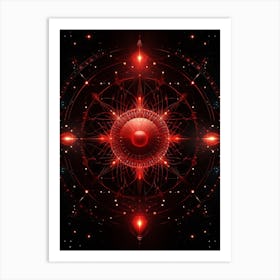 Celestial Abstract Geometric Illustration 7 Art Print