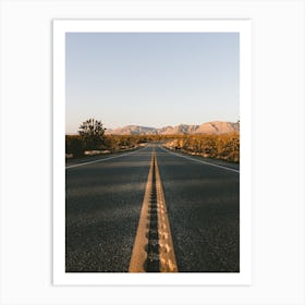 Desert Sunset Highway Art Print