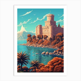 Bodrum Castle St Peters Caastle Pixel Art 1 Art Print