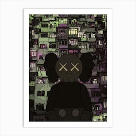 Kaws and rusun Art Print