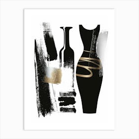 Black And Gold 32 Art Print