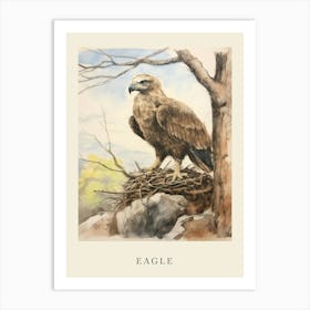 Beatrix Potter Inspired  Animal Watercolour Eagle 2 Art Print