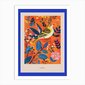 Spring Birds Poster Lark Art Print