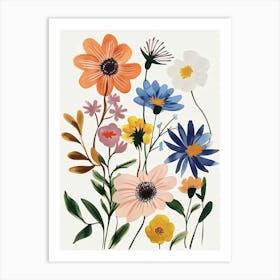 Painted Florals Cosmos 1 Art Print