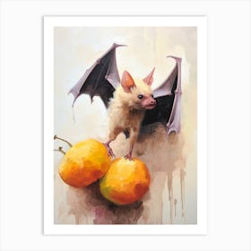 Flying Fox Bat Painting 4 Art Print