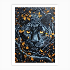 Leopard In The Forest Art Print