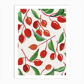 Cranberry Pattern Illustration 3 Art Print