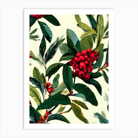 Christmas Holly Art Print