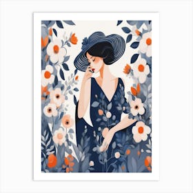 Woman In A Hat Art Print