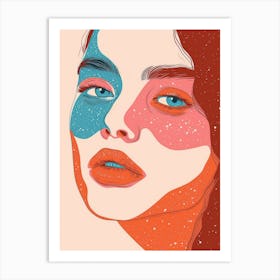 Woman'S Face 2 Art Print