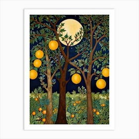 William Morris Orange Trees At Night Art Print