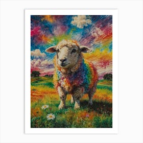 Rainbow Sheep 1 Art Print