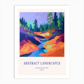 Colourful Abstract Oulanka National Park Finland 3 Poster Blue Art Print