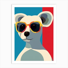 Little Koala 2 Wearing Sunglasses Art Print