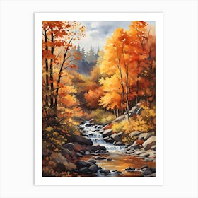 Autumn Stream Art Print