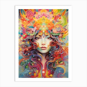 Psychedelic Woman Art Print