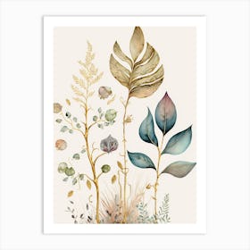 Summer Flowers Watercolor Art Print