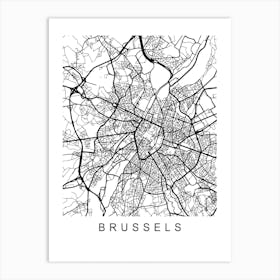 Brussels Map Art Print