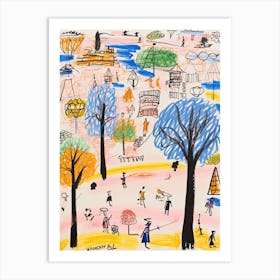 Canberra, Dreamy Storybook Illustration 2 Art Print