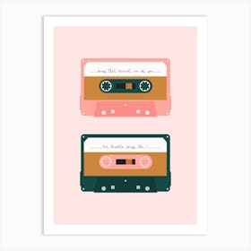 Romantic Cassettes Art Print