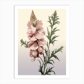 Floral Illustration Aconitum 2 Art Print