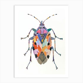 Colourful Insect Illustration Boxelder Bug 17 Art Print