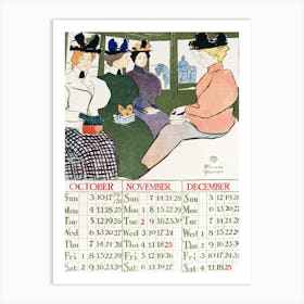 Vintage Calendar (1898), Edward Penfield Art Print