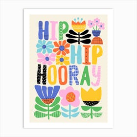 Hip Hip Hooray - Happy Nursery Art Print