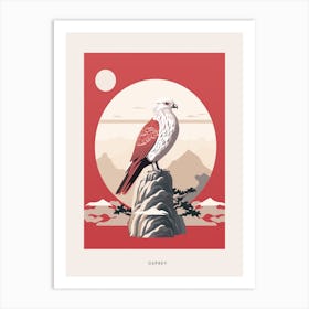 Minimalist Osprey 2 Bird Poster Art Print