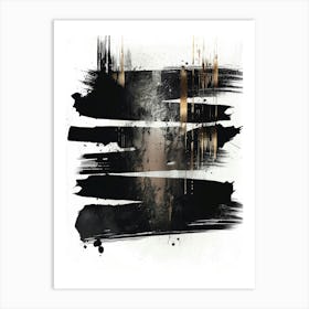 Black And Gold 100 Art Print