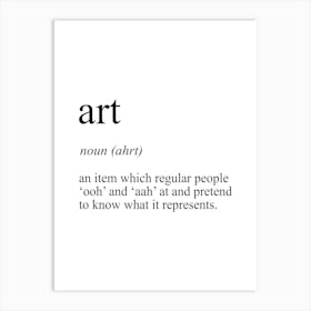 Art Definition Meaning Art Print