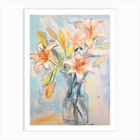 Flower Painting Fauvist Style Lily Art Print